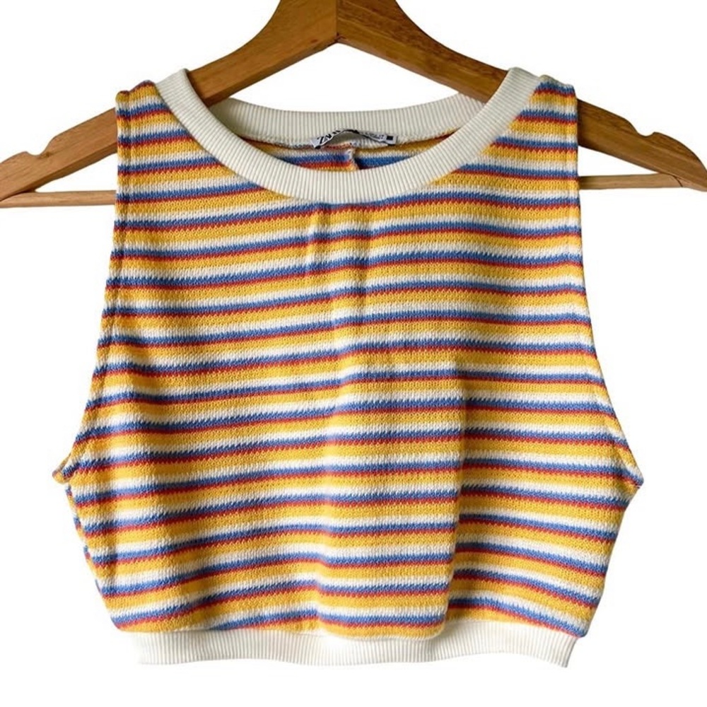 Cropped Striped Tank Top